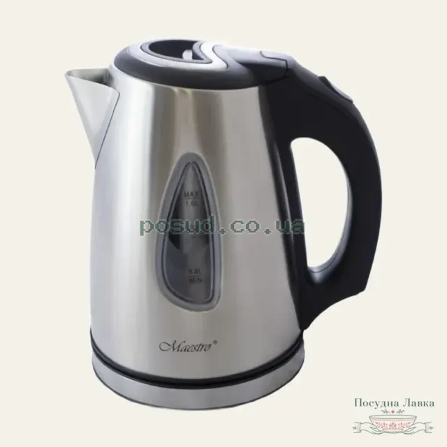 Електрочайник Maestro MR-029, 1 л, 1600 Вт, нержавіюча сталь