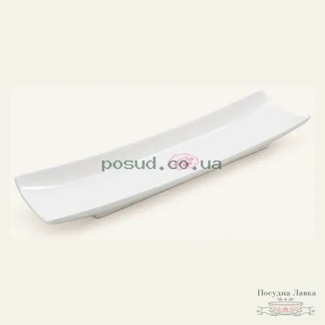Прямокутне блюдо Tudor Royal White TU1078-1, 33 × 9 см, гладке
