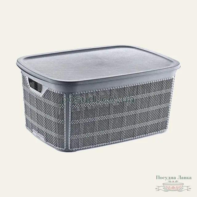 Фото товару «Кошик Akay Plastik Jute AK 601, 10 л, з кришкою»