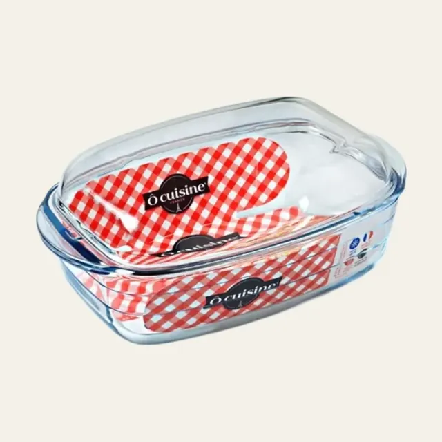 Каструля прямокутна скляна O Cuisine, 2,9 л + кришка 1,6 л, 465AC00/2043