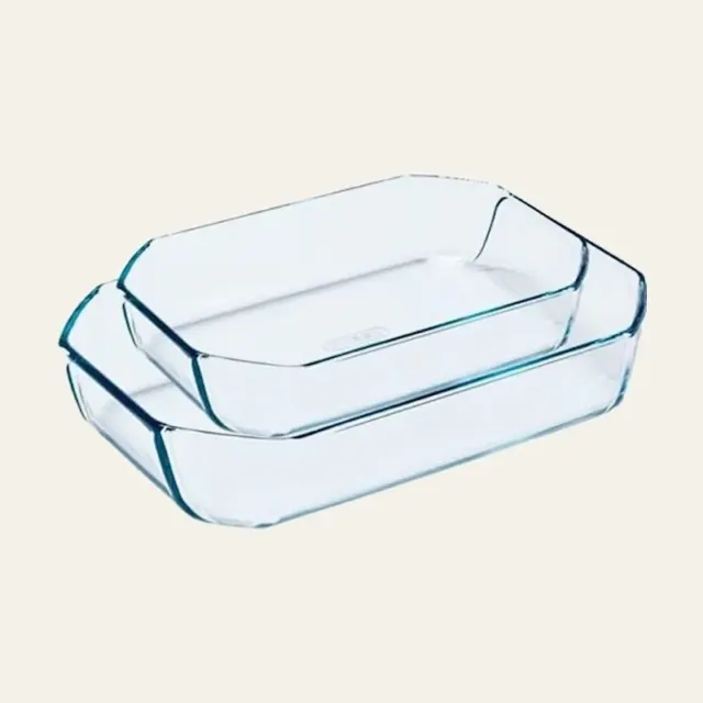 Набір Pyrex Inspiration із 2 прямокутних скляних форм, 33 × 22 см і 20 × 30 см, 913S037/7043