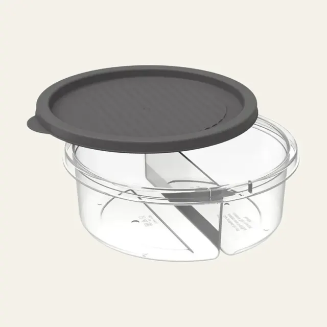 Контейнер пластиковий Bager BG-688 SMART / круглий 2 секції 0,6 л MIX
