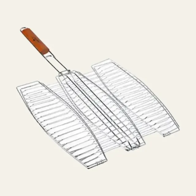Решітка-гриль для риби потрійна 65 × 40 × 36 см Stenson MH-0089