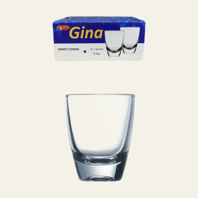 Фото товару «Набір скляних стопок Gina 8283, 55 мл, 6 шт.»