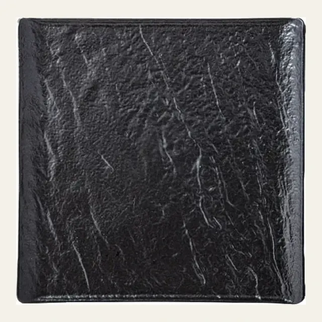 Фото товару «Тарілка Wilmax Slatestone Black, квадратна, 13 × 13 см»