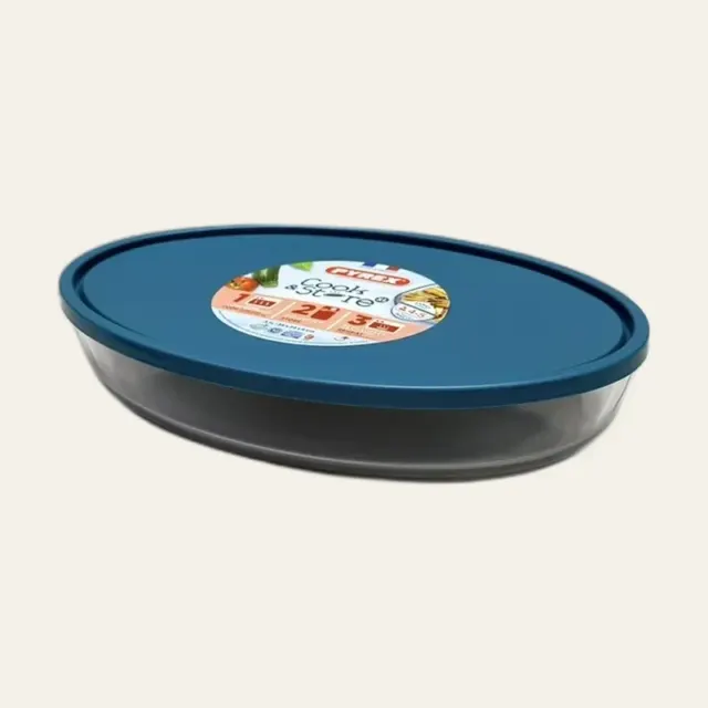 Форма овальна з кришкою Pyrex, 3,1 л, 35 × 24 × 6 см, 346P002/7645