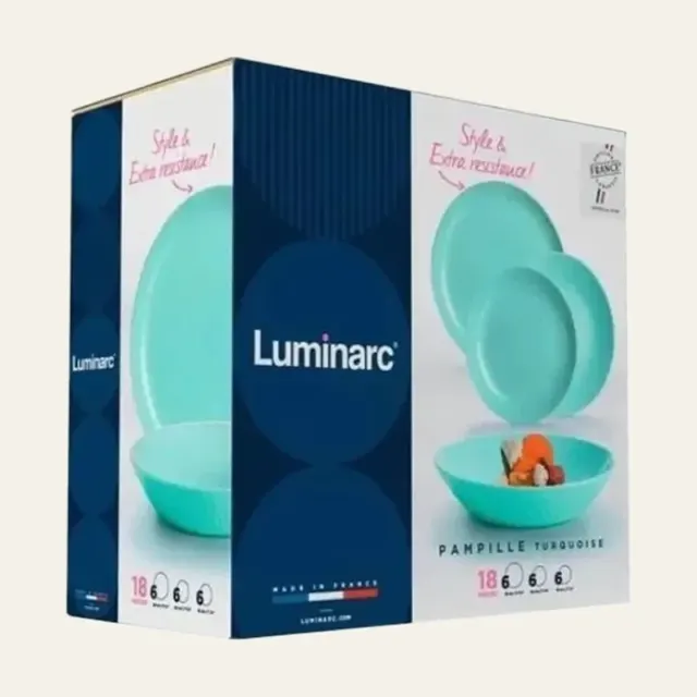 Фото товару «Сервіз Luminarc Pampille Turquoise 18 предметів, 6154Q»