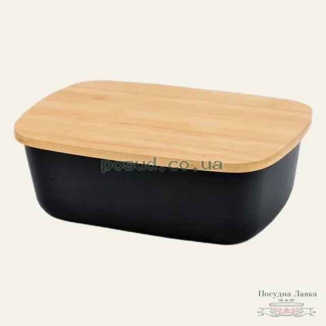 Хлібниця Maestro MR-1776-BLACK, 34,5 × 23,5 × 13 см, чорна