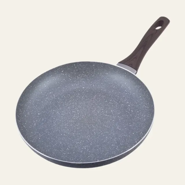 Сковорідка алюмінієва Kamille Grey Marble KM-4115 з антипригарним покриттям, Ø 30 см