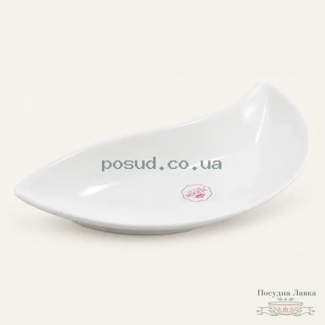Біле гладке блюдо для закусок Tudor Royal White TU0159, 18 см