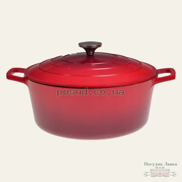 Каструля Kamille DUBLIN KM-4467, 6,5 л, 28 см, червона