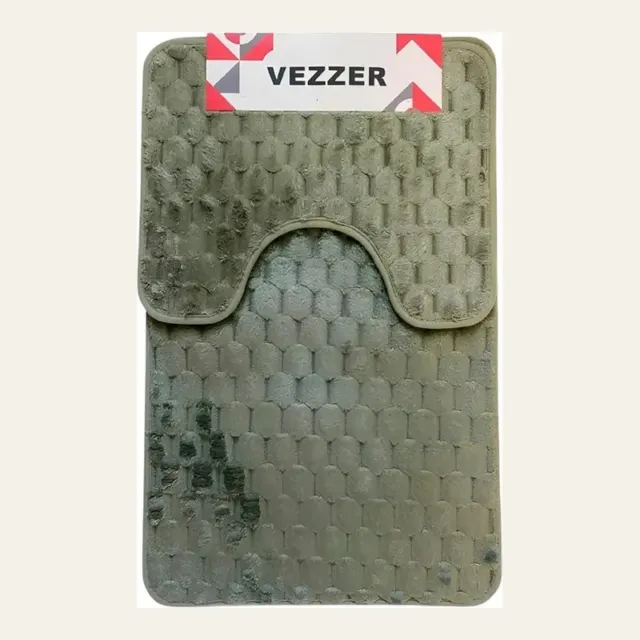 Набір килимків для ванної Vezzer 2 шт., 50 × 80 + 50 × 40 см, зелений, VZ0198Green