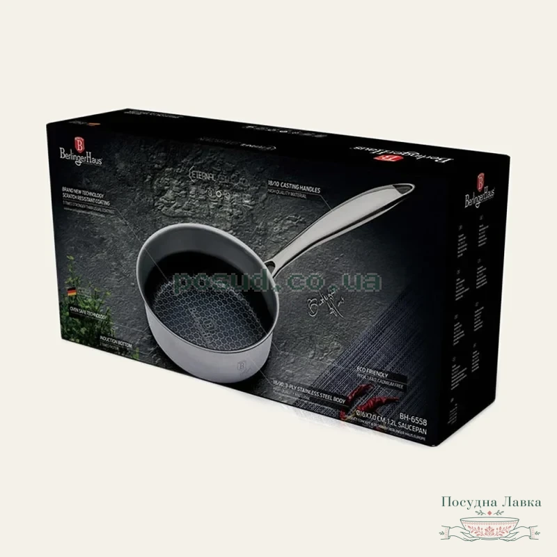 Фото товару «Ківш Berlinger Haus Eternal Collection BH-6558, з нержавіючої сталі, 18/10, 1,2 л, Ø 16 см, 3-Ply»