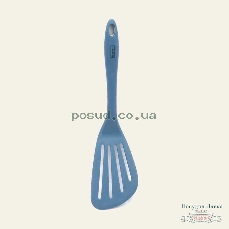 Фото товару «Лопатка Lessner Sky Blue 10306, силіконова з прорізами, 32 см»