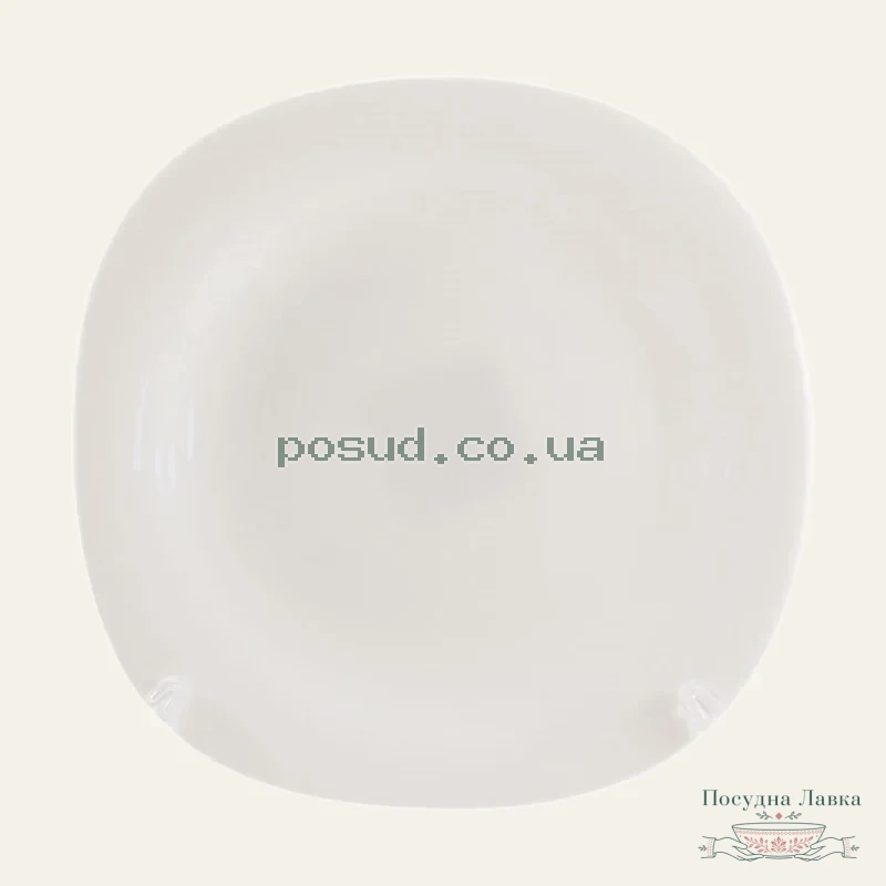 Фото товару «Тарілка мілка Квадратна WHITE № 8,5 O31085»