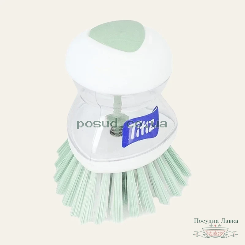 Фото товару «Щітка для посуду Titiz plastik з дозатором, ТР 110»