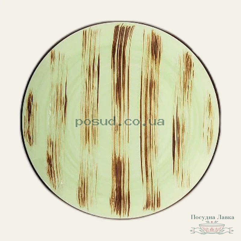 Фото товару «Тарілка Wilmax Scratch Pistachio, кругла, 18 см»