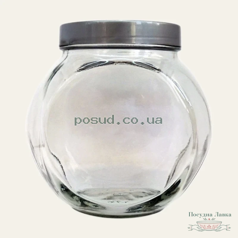 Банка скляна EverGlass Sweet 1730 мл (сірий перламутр), 15003
