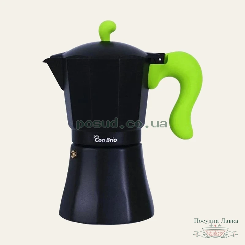 Кавоварка гейзерна Con Brio CB-6609, 9 чашок, 450 мл, 6609-СВ зел