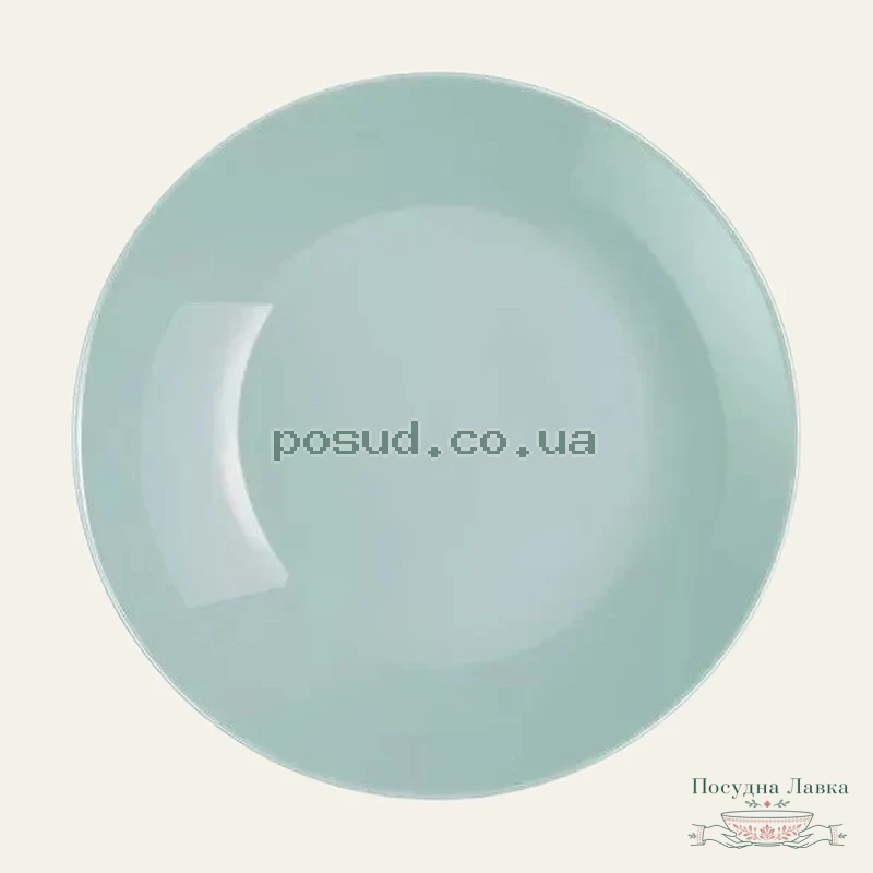 Фото товару «Тарілка Luminarc Zelie Light Turquoise, обідня кругла, 25 см Q3444»