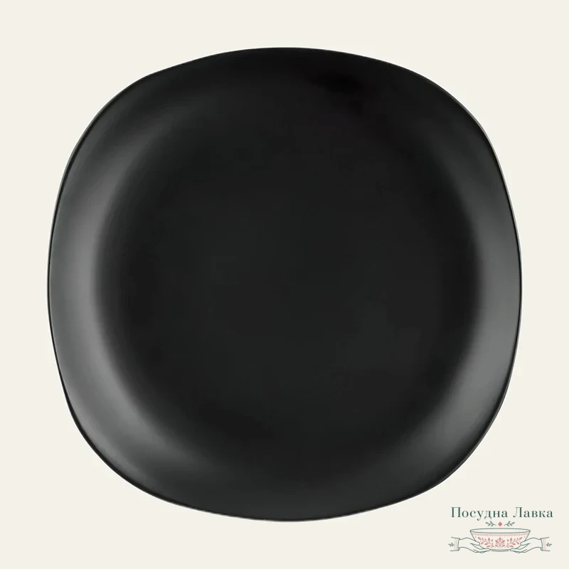 Тарілка Ardesto Molize Black, обідня квадратна, 27 × 27 см, кераміка