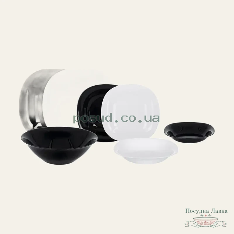 Сервіз Luminarc Carine Black&White столовий, 19 предметів