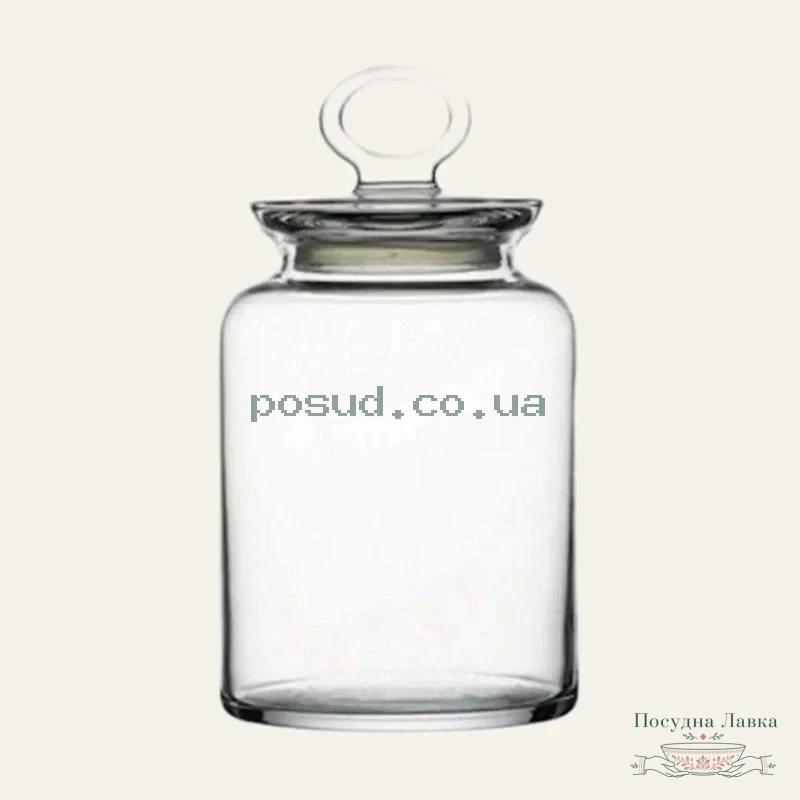 Банка Pasabahce Kitchen Slim Jar, скляна з кришкою, 860 мл