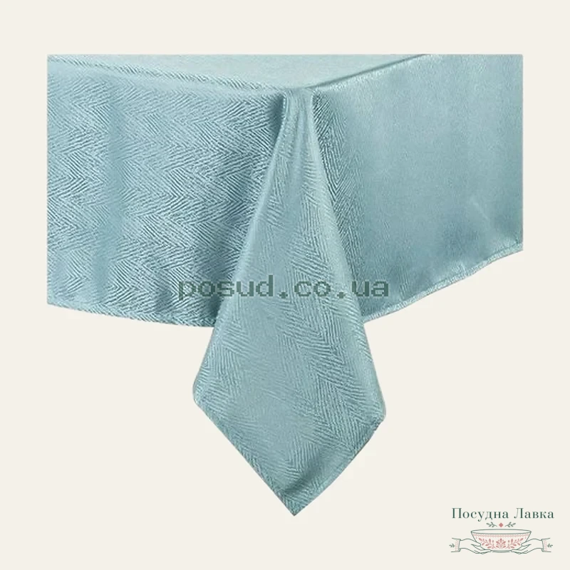 Фото товару «Скатертина SOHO Oxford Turquoise, 140 × 180 см»