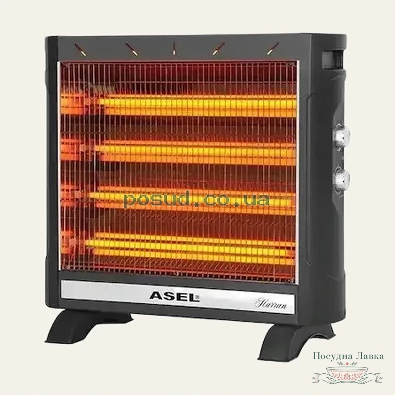 Фото товару «Обігрівач кварцовий ASEL H 50-12, вентилятор, 5 трубок»