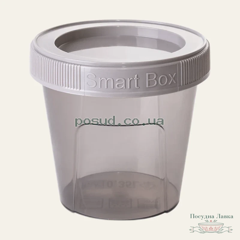 Фото товару «Контейнер круглий «Smart Box» 0,35 л (коричневий прозорий), 124084 КР»