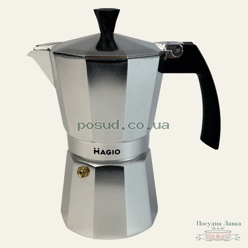Фото товару «Гейзерна кавоварка Magio MG-1003, 450 мл, 9 порцій»