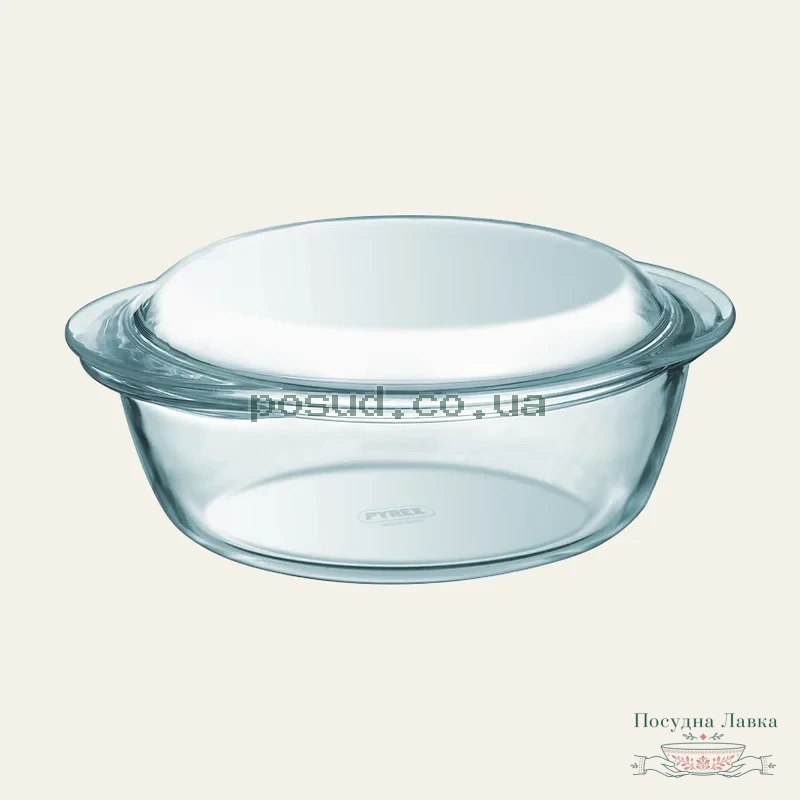 Каструля Pyrex, кругла скляна з кришкою, 3,7 л + 1,4 л, 118A000/7643