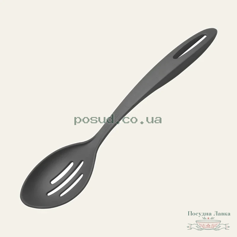 Фото товару «Ложка кухонна з прорізами Tramontina Ability, нейлонова, графітова, 25161/160»