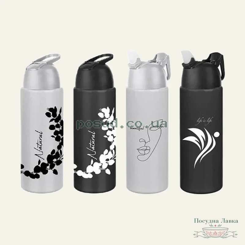 Фото товару «Пляшка для води Titiz plastik «Quick style» 500 мл, покриття soft touch, TP-632»