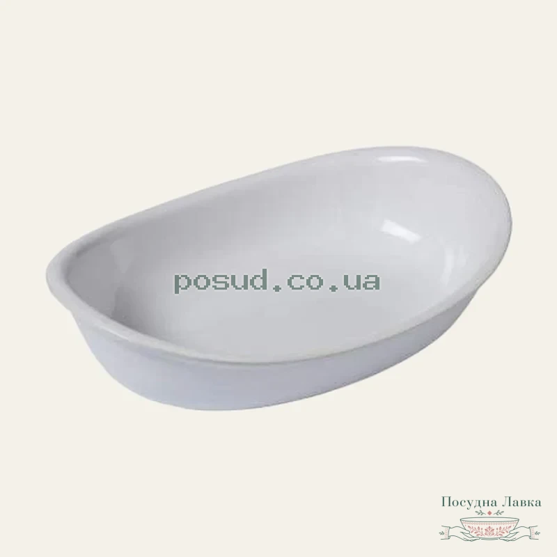 Фото товару «Форма овальна з термостійкої кераміки Pyrex Supreme White, 31 × 21 см, SU31OR1/7246»