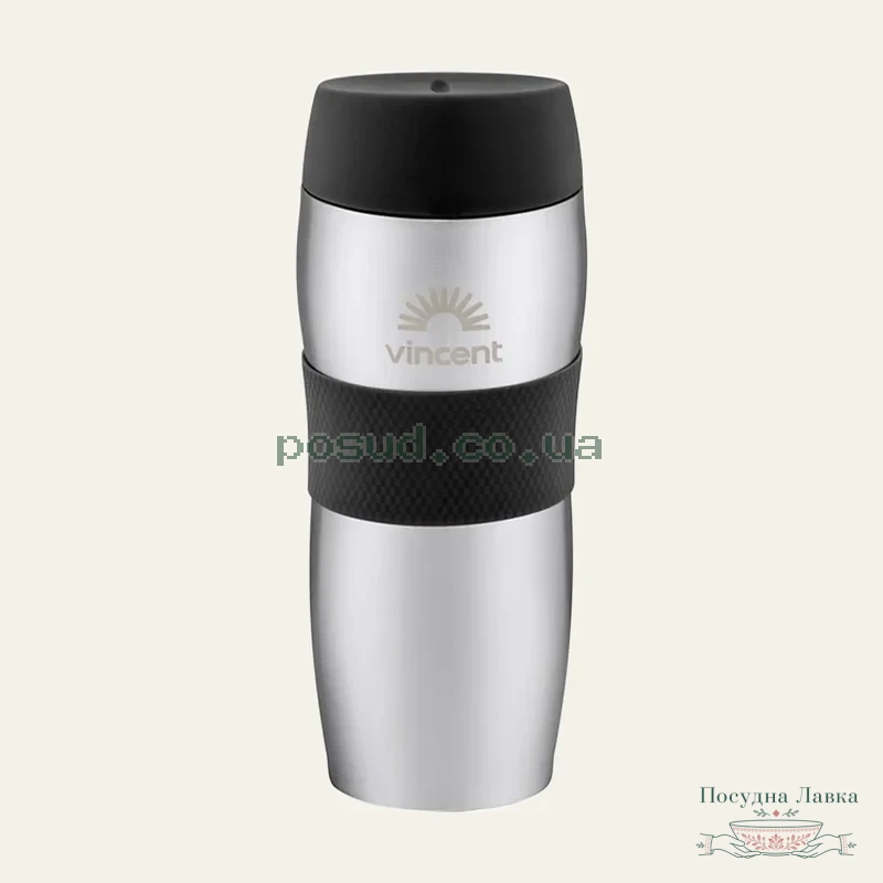 Термокухоль Vincent Pitch Black VC-1527PB, 450 мл