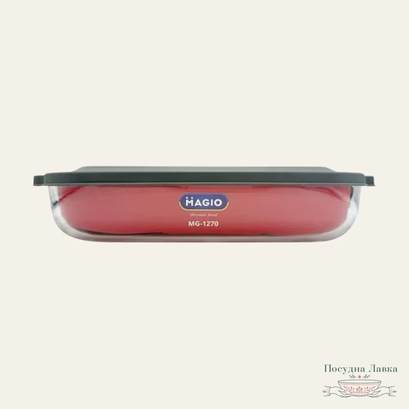 Форма Magio для запікання з кришкою 3,8 л, 40 × 25,5 × 11,8, боросилікатне термостійке скло