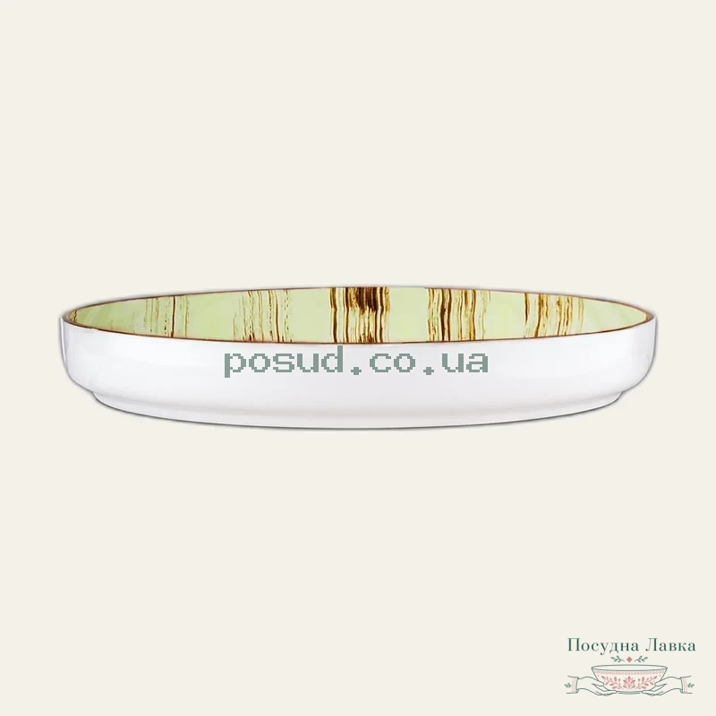 Фото товару «Тарілка Wilmax Scratch Pistachio, з бортиком, 28 см»