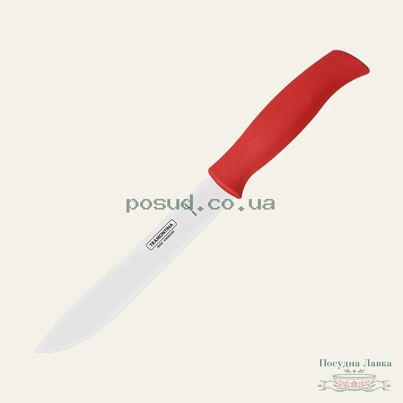 Ніж Tramontina SOFT PLUS red, 178 мм кухонний червона ручка, 23663/177