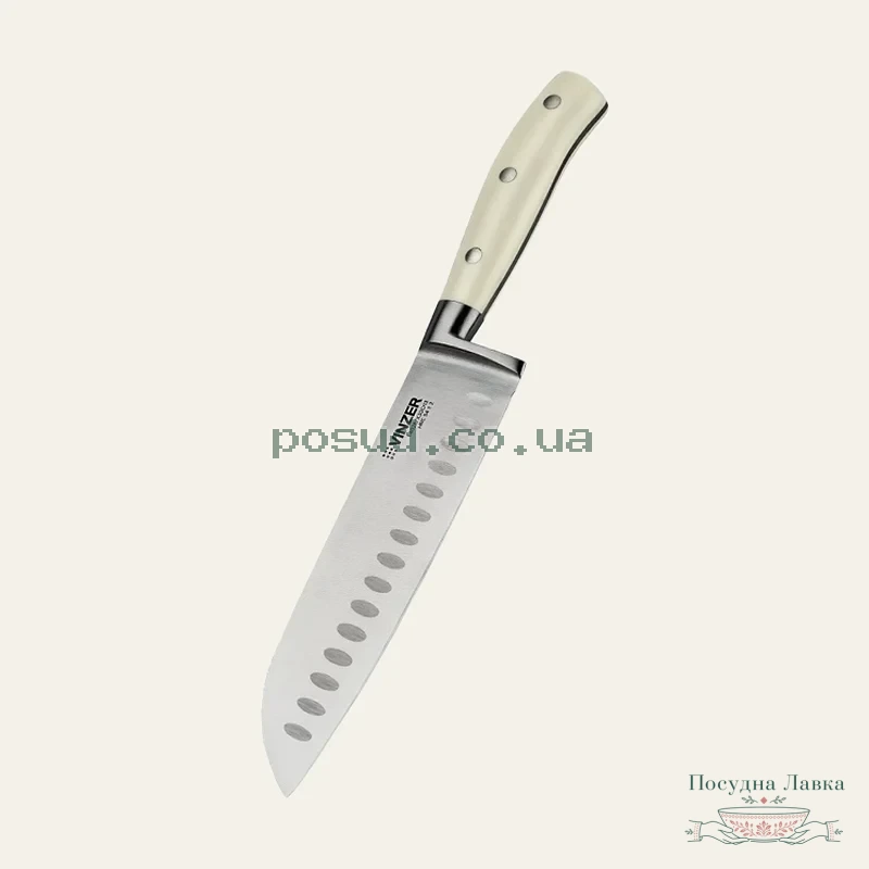 Фото товару «Ніж Vinzer Ivory Line сантоку 17,7 см, 50276»