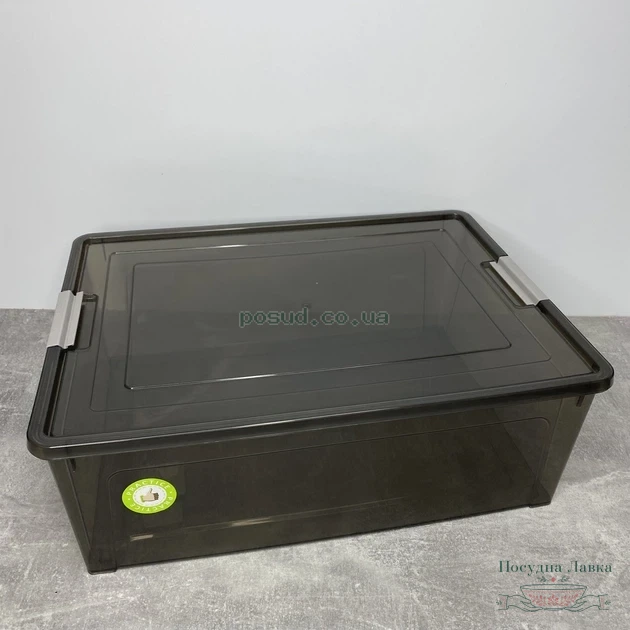 Фото товару «Контейнер універсальний «Smart Box» Practice 27 л, 49 × 32 × 26 см (коричневий прозорий, какао), 123085»
