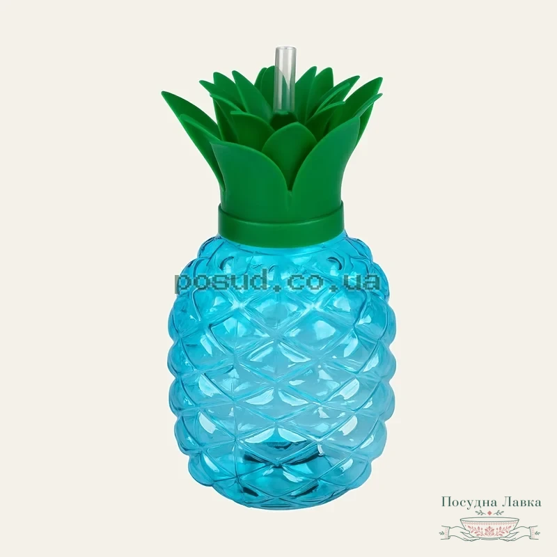 Фото товару «Склянка з кришкою та трубочкою «Pineapple» 500 мл R101018»