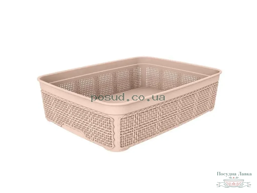 Кошик без кришки AKAY Plastik JUTE MIX 5 л 34 × 26 × 6,5 см, AK 593