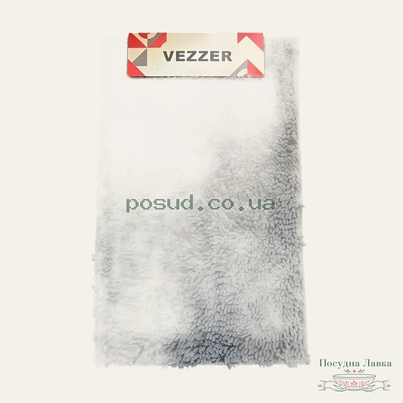 Килимок для ванної з тканини шеніл Vezzer 50 × 80 см, графіт, VZ5080/950Gr