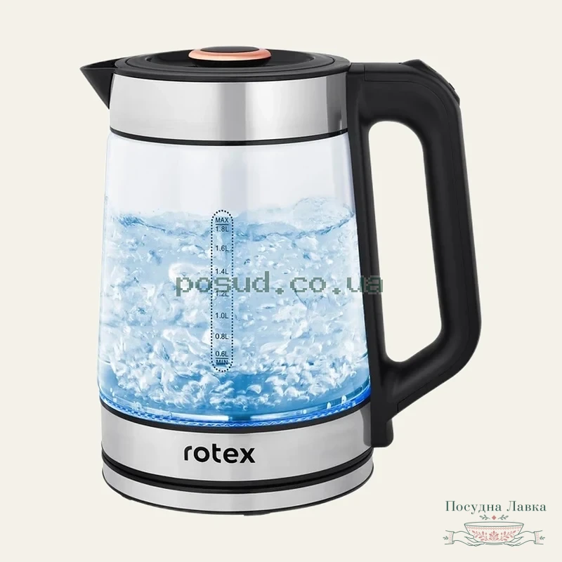 Фото товару «Електрочайник RKT 92-SGS 1500 Вт 1,8 л Rotex»