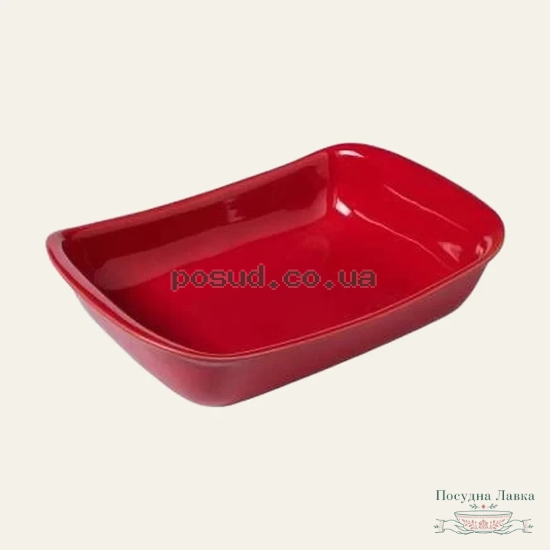 Фото товару «Форма прямокутна керамічна для запікання Pyrex Supreme Red, 30 × 20 см, SU30RR5/7246»
