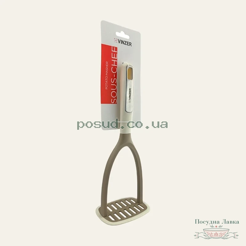 Фото товару «Картоплем’ялка Vinzer SOUS-CHEF Ivory 28 × 10,5 см, 50689»