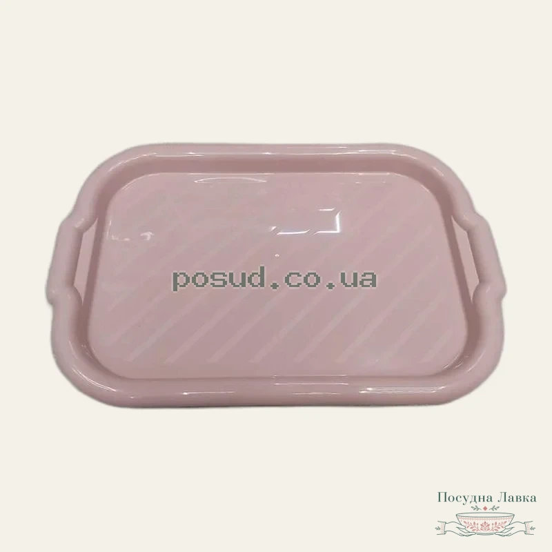 Фото товару «Піднос пластиковий прямокутний 45 × 30 × 4 см (какао), 168039»