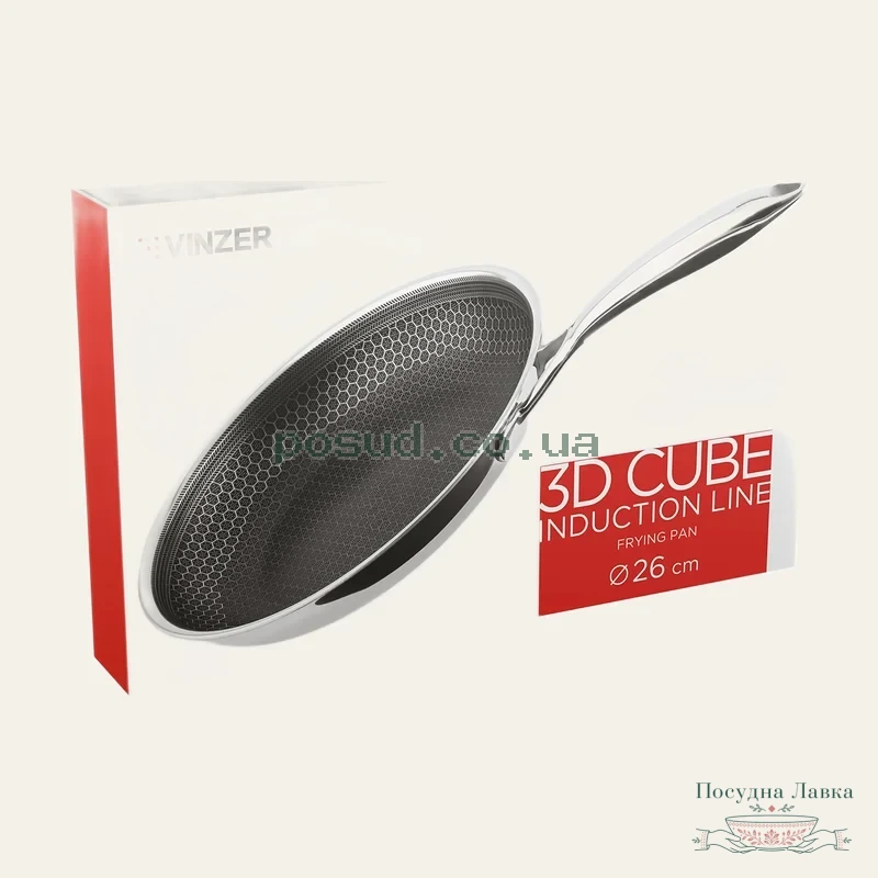 Фото товару «Сковорідка Vinzer 3D Cube Induction Ø 26 см, без кришки»