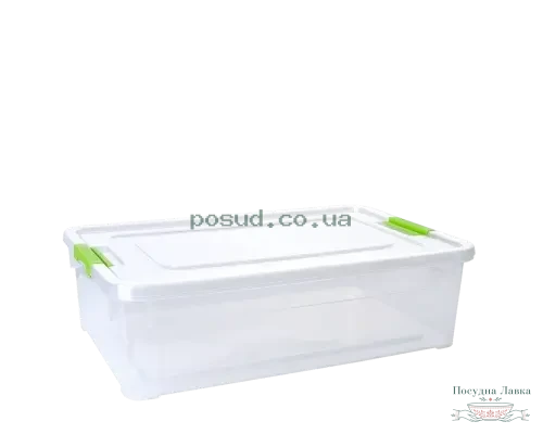 Фото товару «Контейнер універсальний «Smart Box» Practice 11,7 л 39 × 29 × 14 см (прозорий, оливковий), 126091»